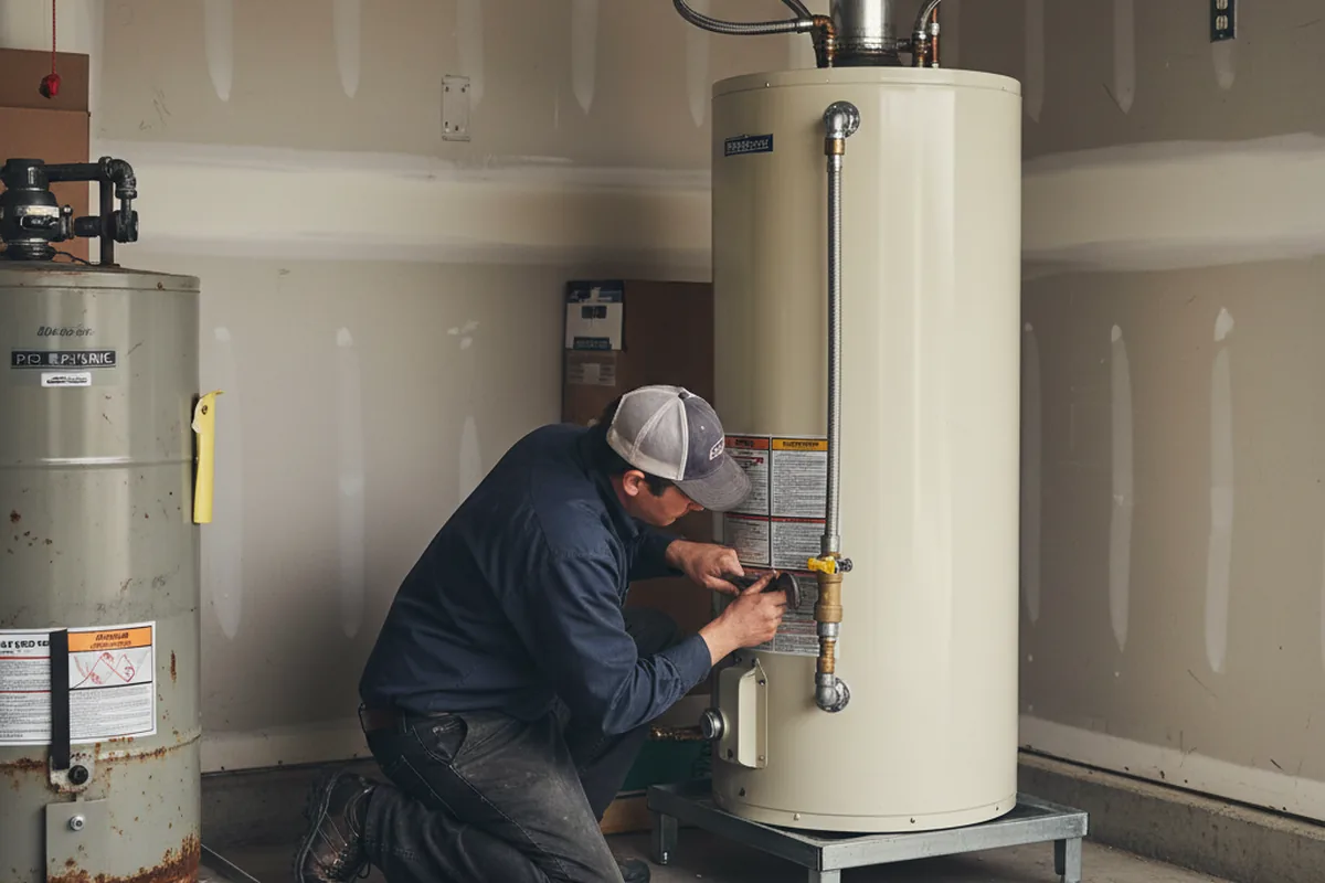 Water heater and shutoff valve replacement in Oakwood
